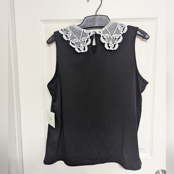 Perception concept, lace collared sleeveless blouse NWT - Picture 3 of 4
